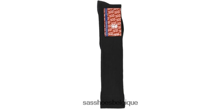 femmes confortable noir SAS chaussettes hautes côtelées VF6ZVJ471