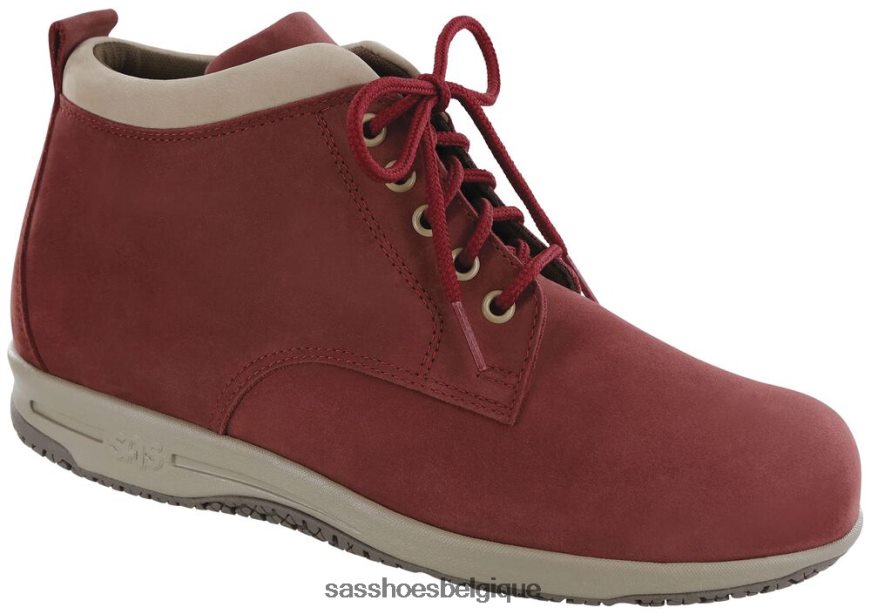 femmes polyvalent rouge/taupe SAS botte gretchen chukka VF6ZVJ377