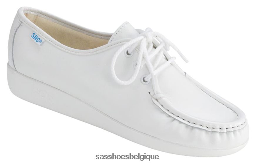 femmes polyvalent blanc SAS mocassins siesta à lacets VF6ZVJ268