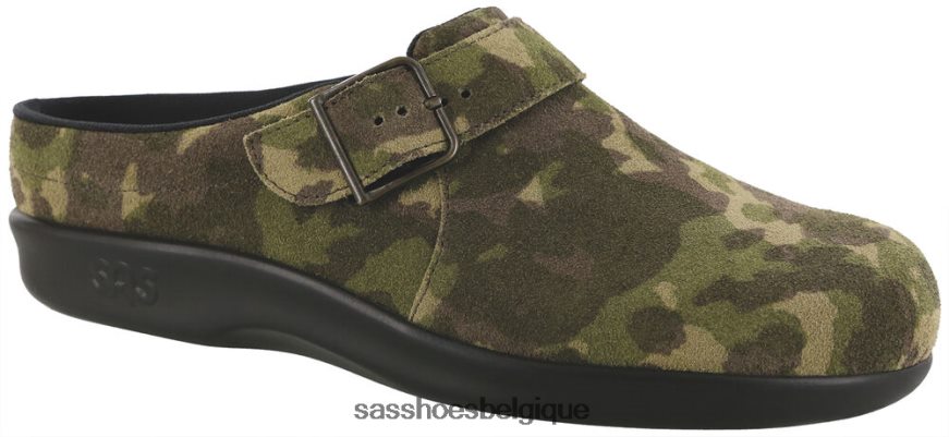 femmes polyvalent camouflage SAS sabot glisser sur mocassins VF6ZVJ223