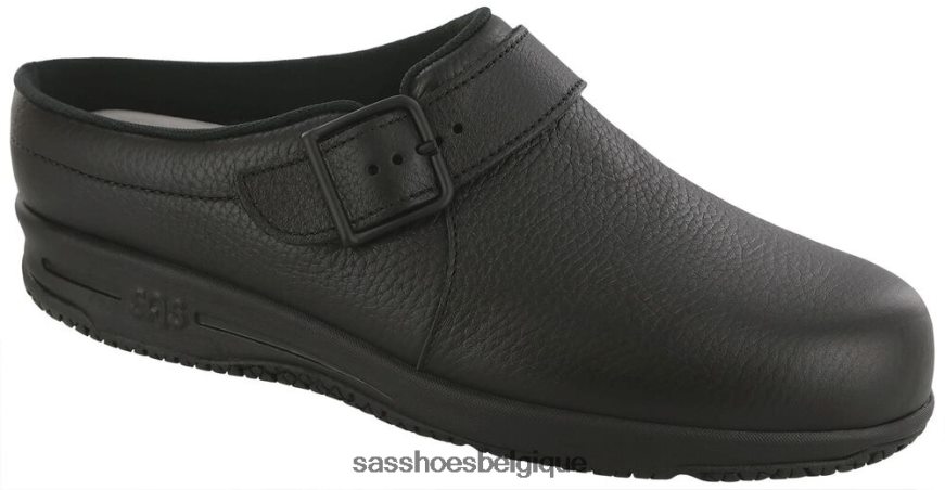 femmes élégant noir SAS clog mocassin antidérapant VF6ZVJ409