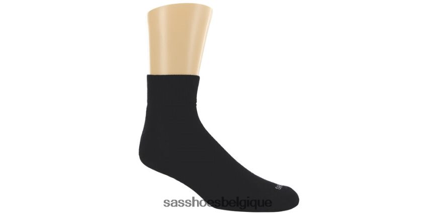 Hommes confortable noir SAS équipage qtr chaussettes VF6ZVJ548